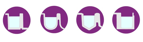 图 7：不同孔底形状的示意。